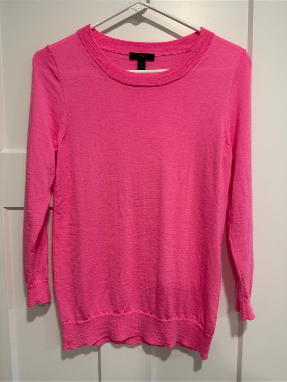 J.Crew Pink Crewneck Long Sleeve Sweater Lightweight